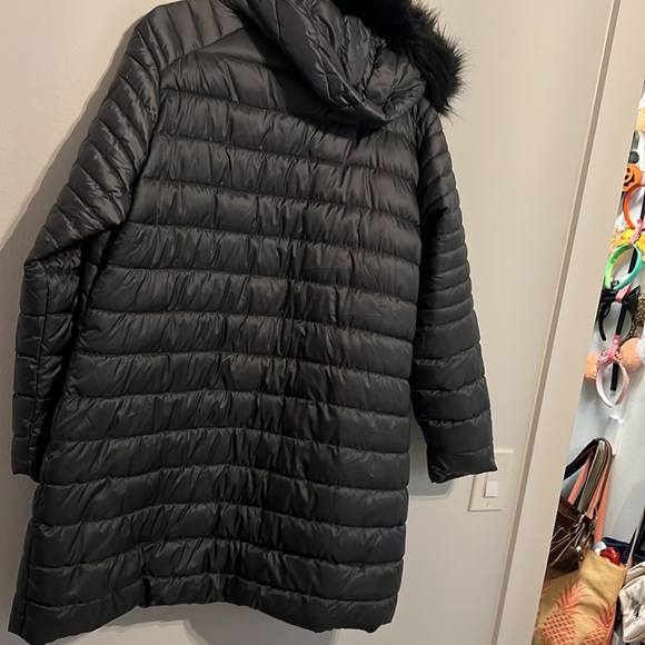 Womens Plus Long Thin Puffy Coat NWOT HOOD 2x - Picture 6 of 6